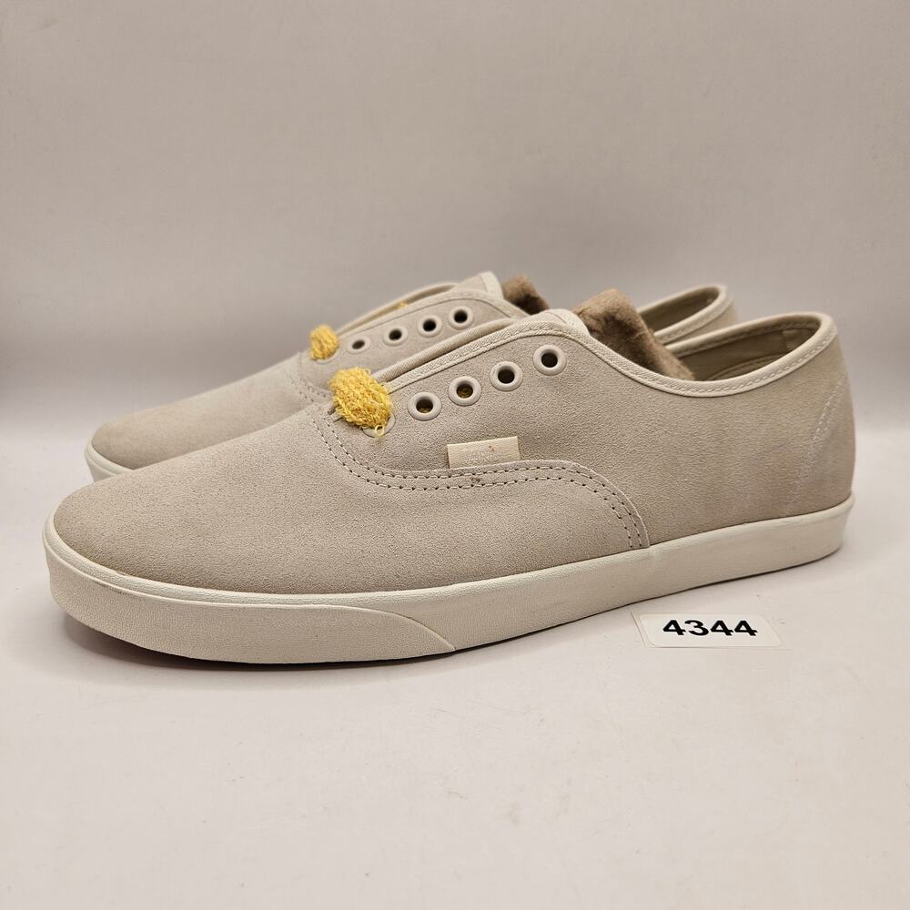 VANS WOMEN'S 9.5 AUTHENTIC LOW PRO FAT LACE TURTLEDOVE YARROW SUEDE BEIGE